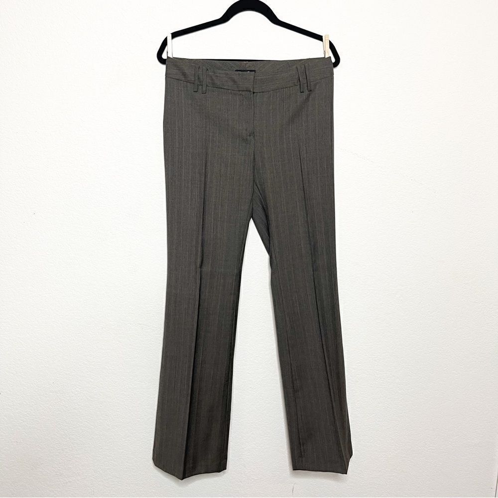 Massimo Dutti Women's Beige/Gray Pinstripe Dress Pants Made in Spain Size 40/30